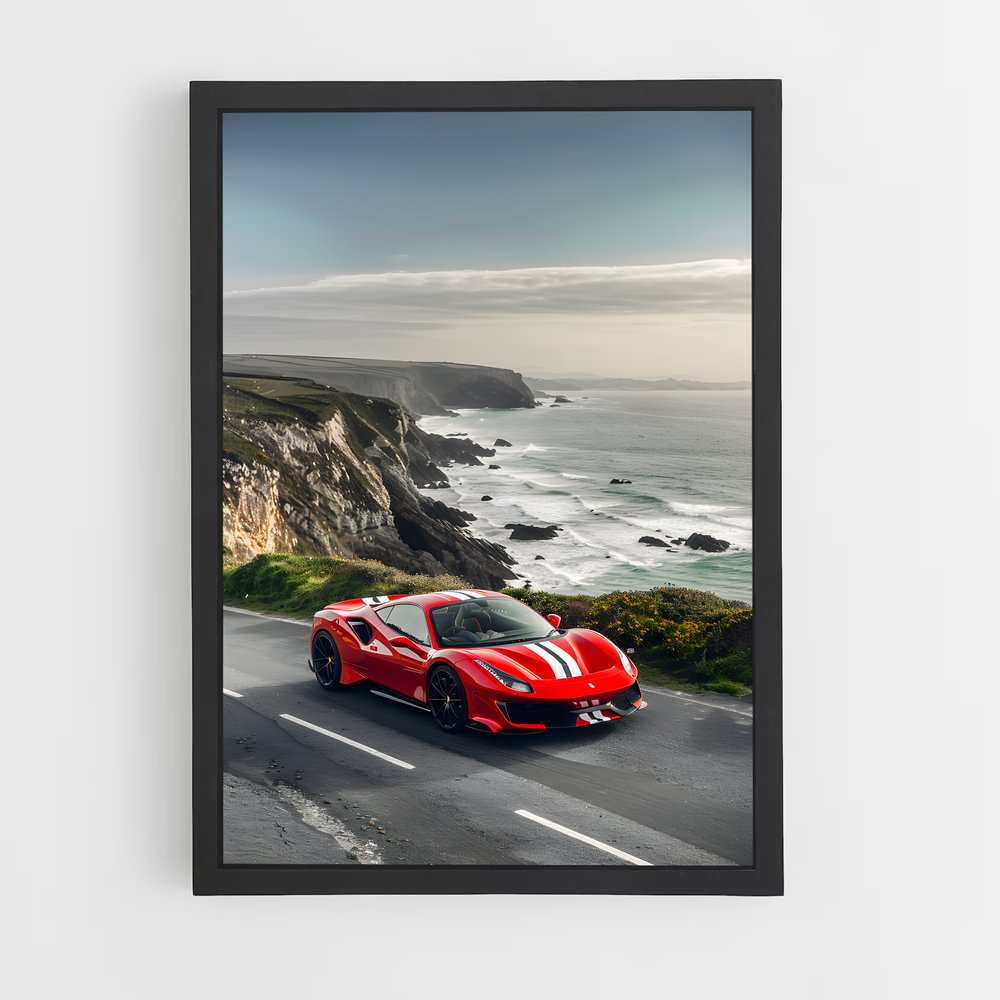 Poster Pista Route – affiche Ferrari (vue 2)